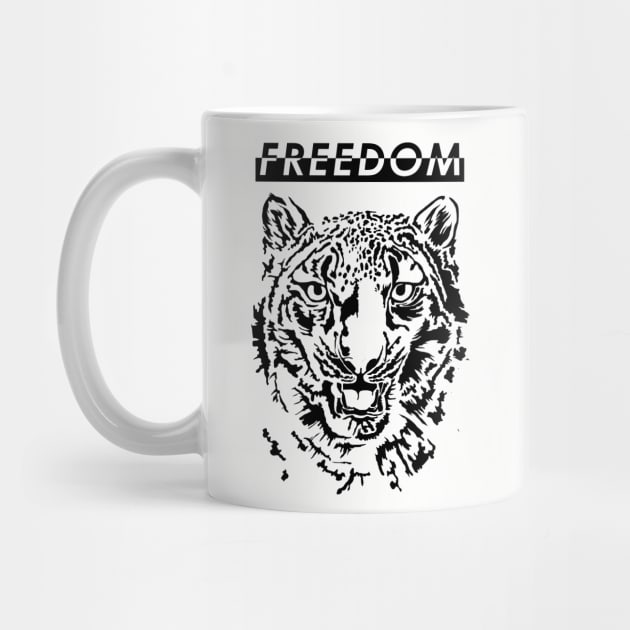 Freedom leopard Stencil Art by BananaPrints